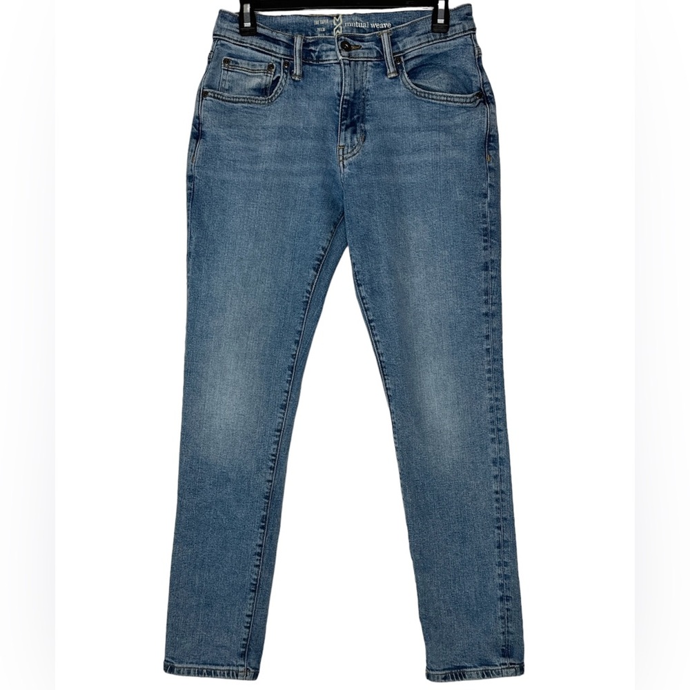 Mutual Weave Mens Denim Jeans 29X30 Blue Taper Leg ‎ 5 Pockets